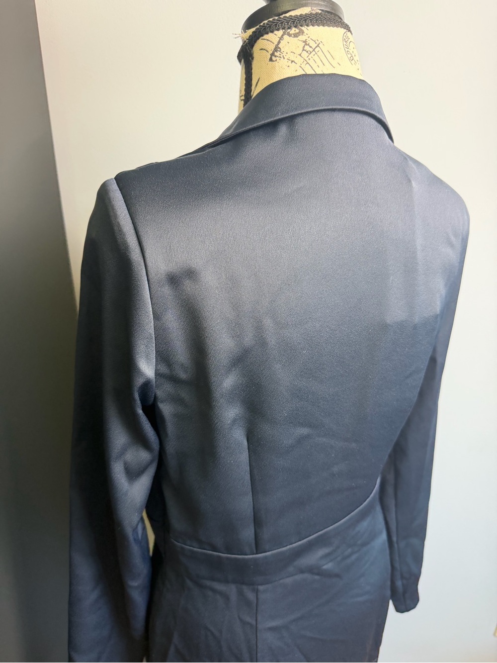 Actualee V-neck long dress in dark blue, size IT 46 = US 10 NWT - Picture 3 of 16